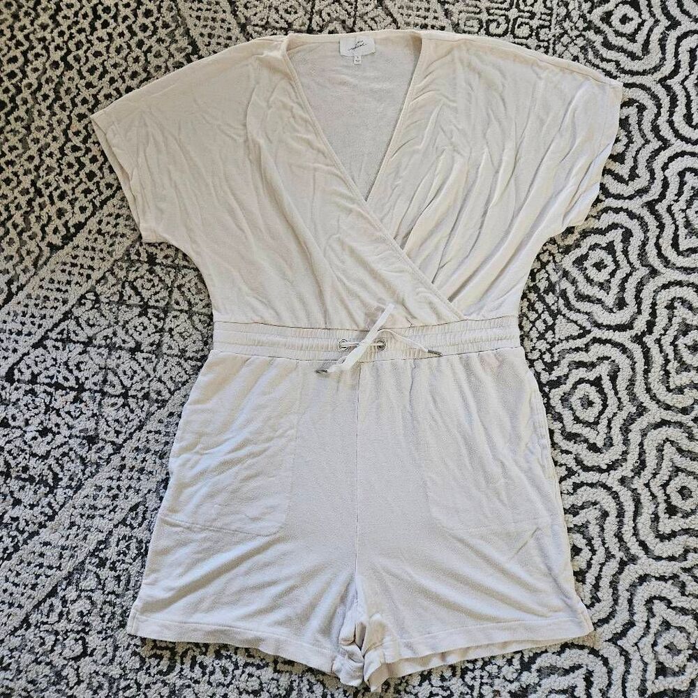 Soma Cream Short Sleeve Romper